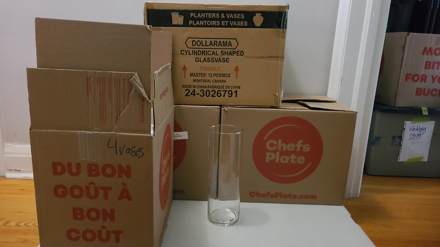 Hurricane Glass Vases x 40