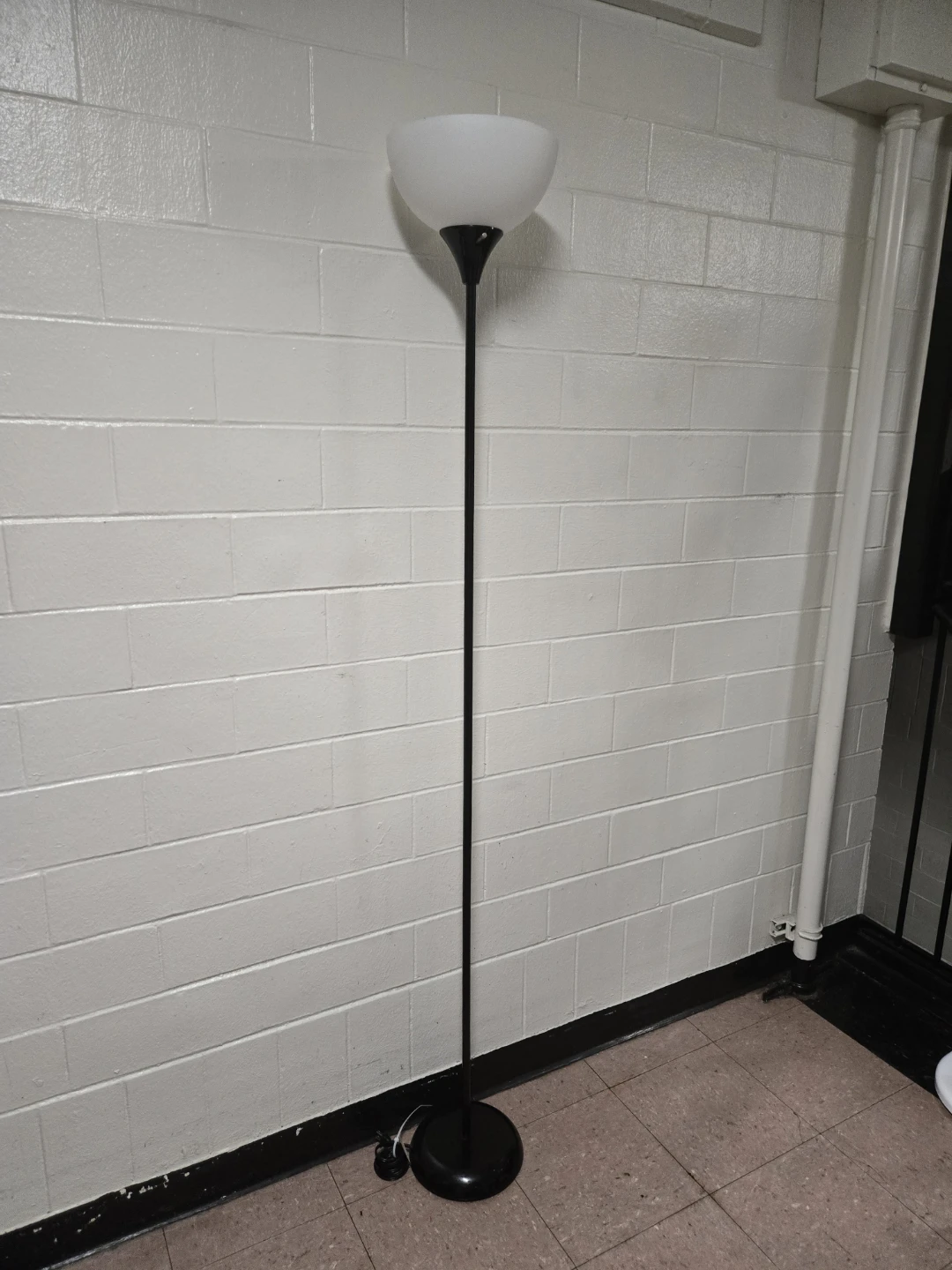 Black Torchiere Floor Lamp - Standing Corner Light - photo 3