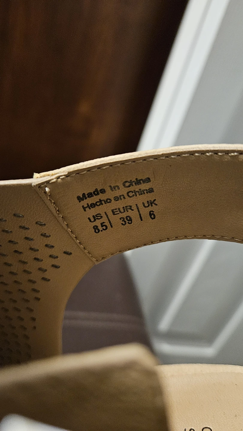 Call It Spring Beige Wedge Sandals - Size 8.5 - photo 4