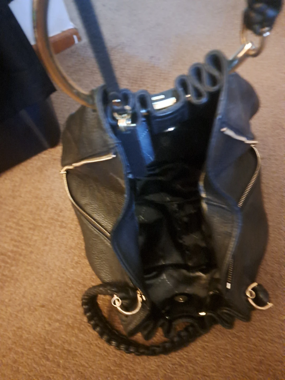 Vince Camuto Black Leather Hobo Handbag - photo 3