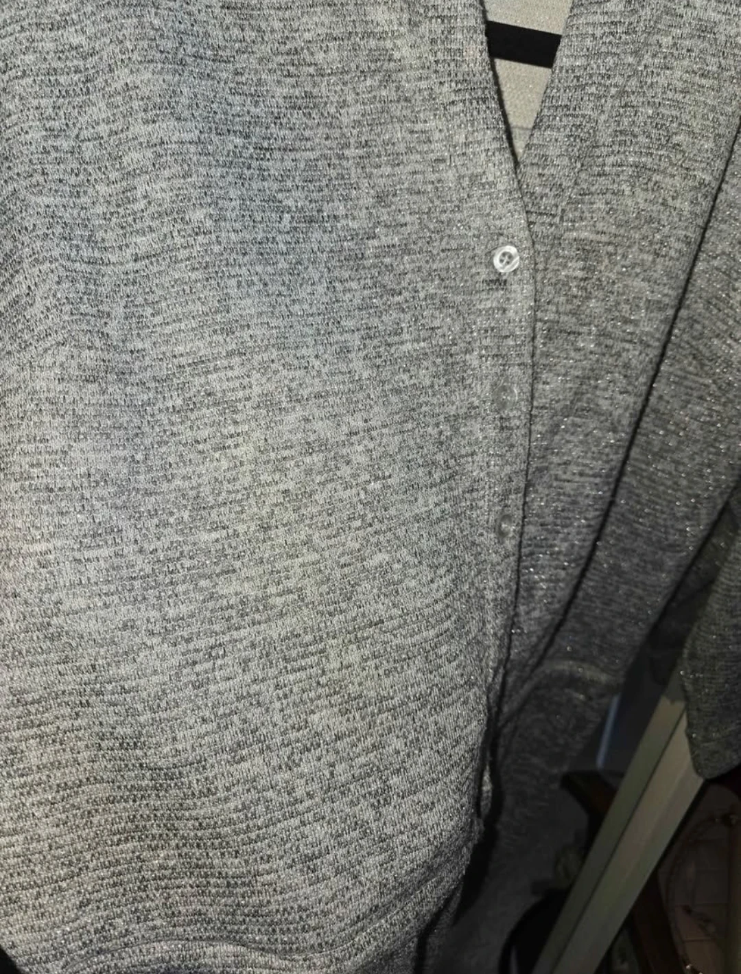 Funk n' Soul Grey Textured Dress with Silver Sparkle - Size L - photo 4