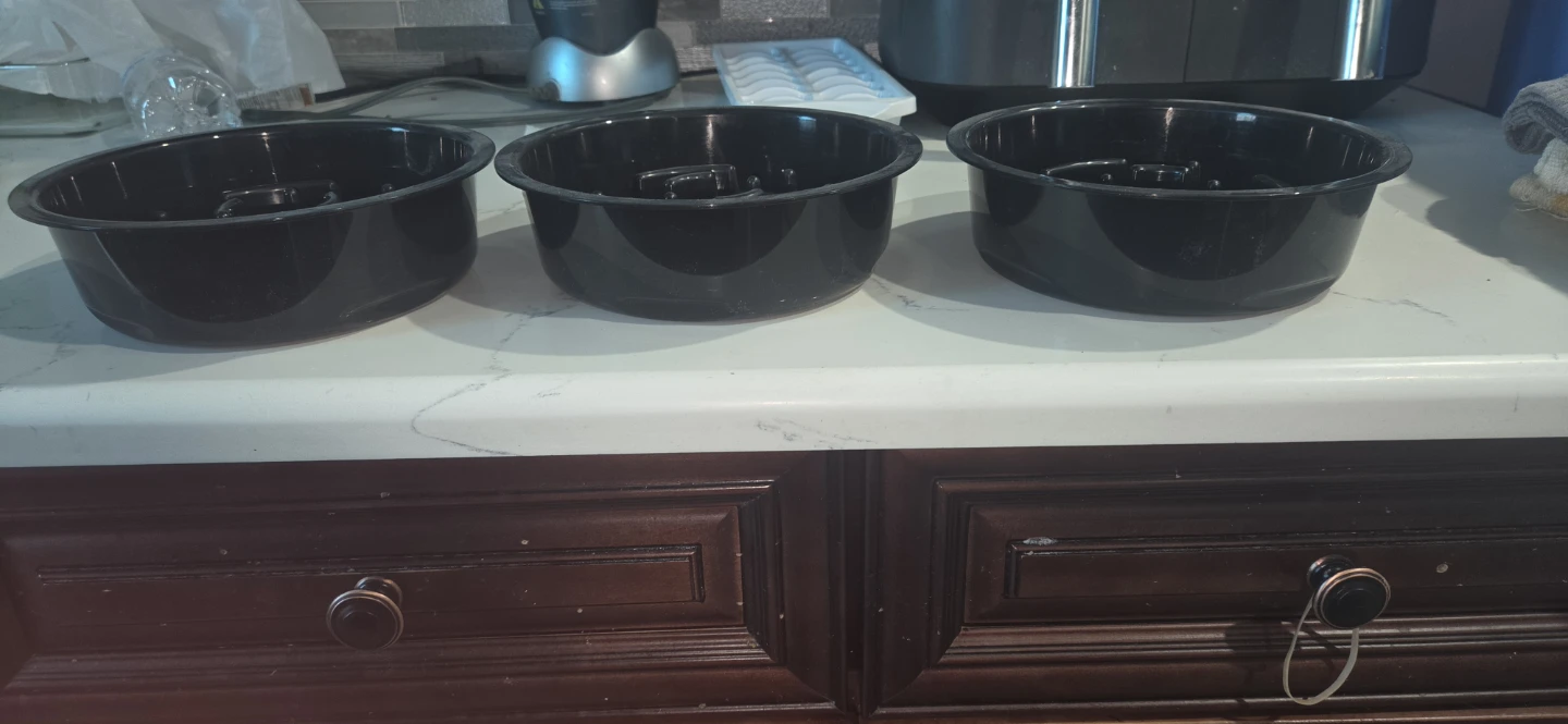 Set of 3 Black Pet Slow Feeder Bowls