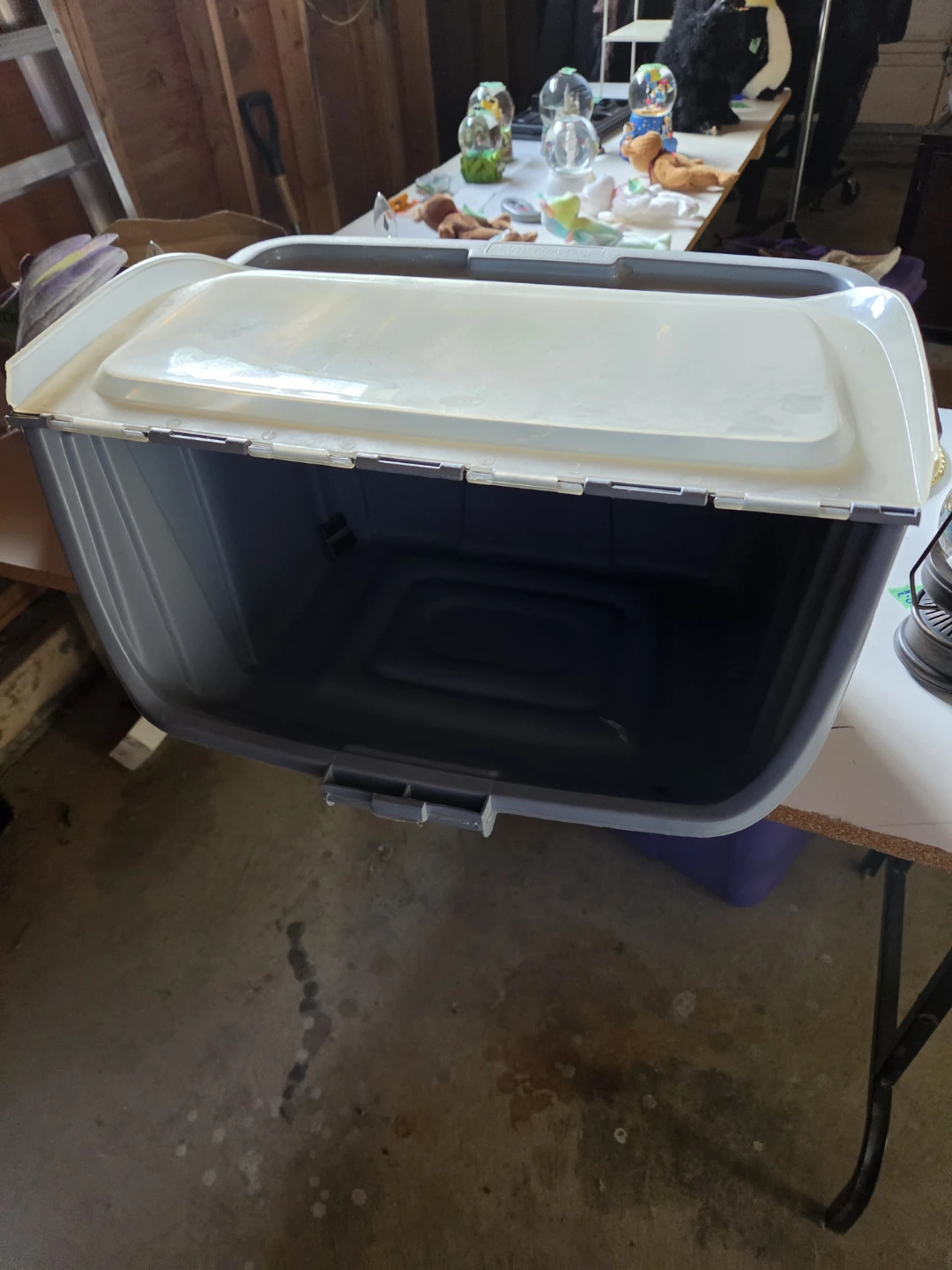 Grey Storage Bin with Lid - photo 3