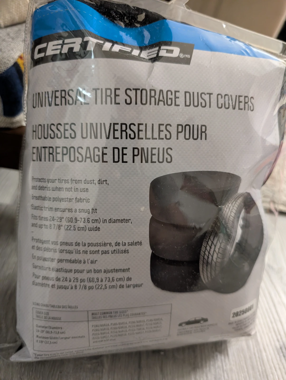 Certified Universal Tire Storage Dust Covers (Set of 4)