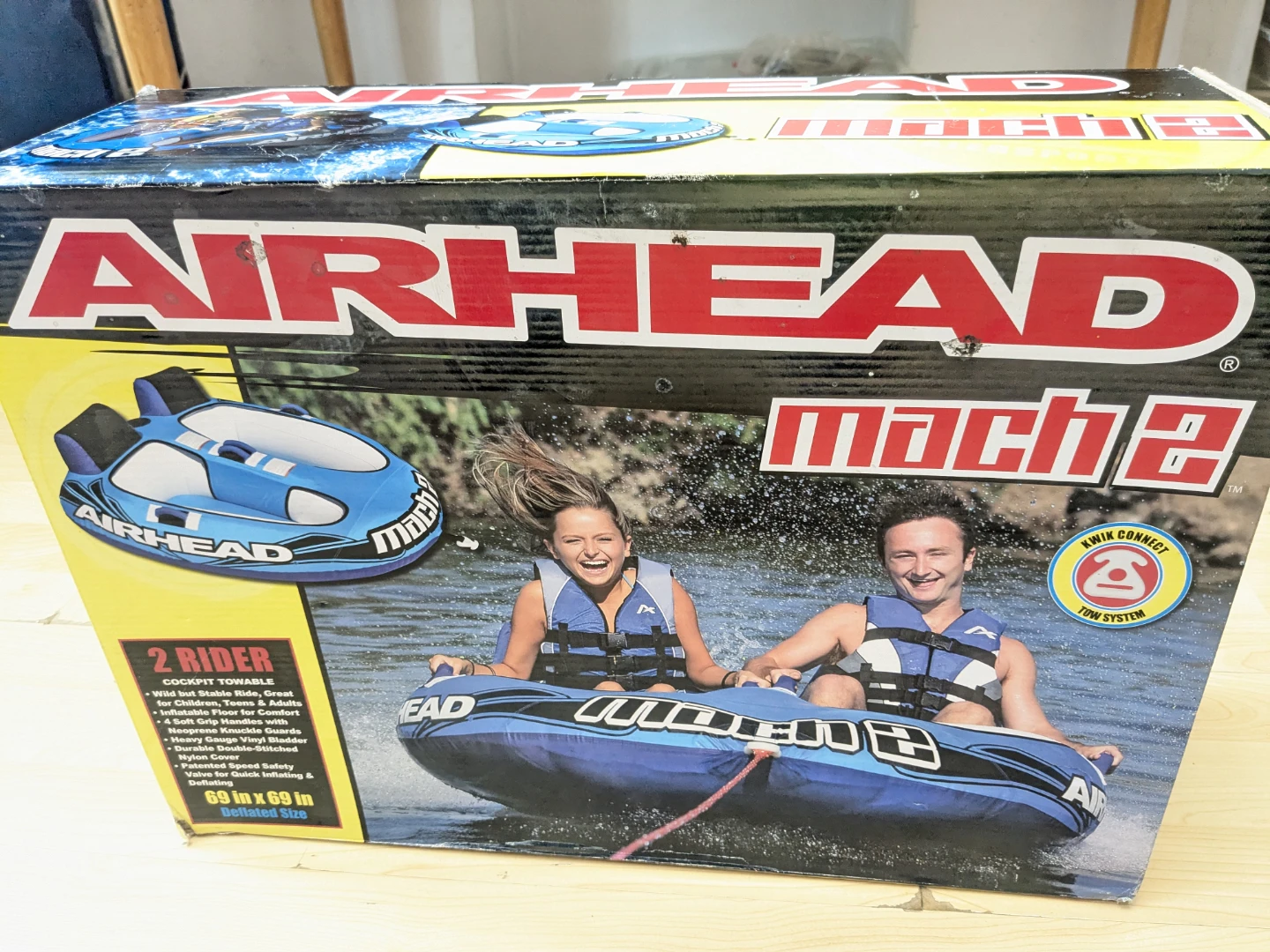 AIRHEAD Mach 2 People Towable Tube with Quick Connect Tow System