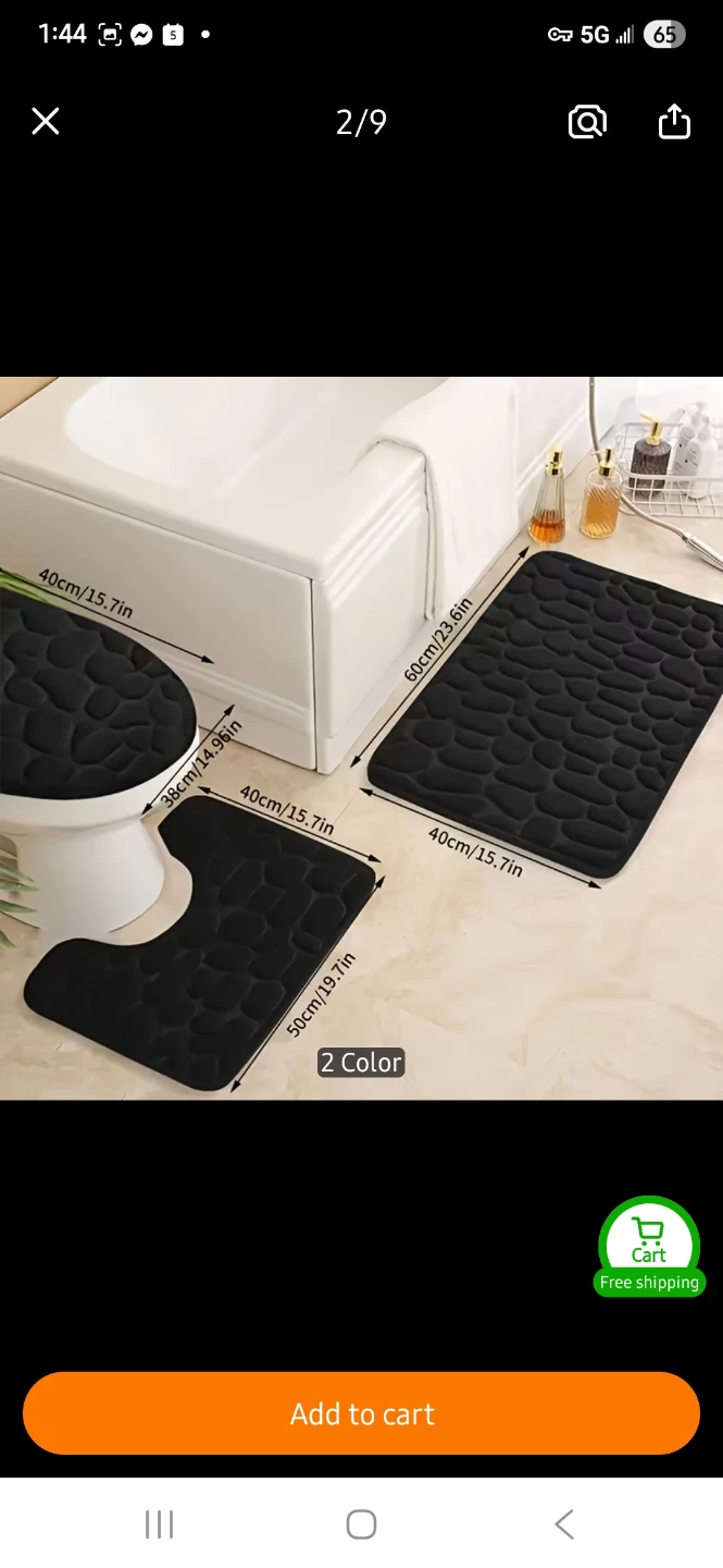 NEW 3-Piece Bath Mat Set - photo 2