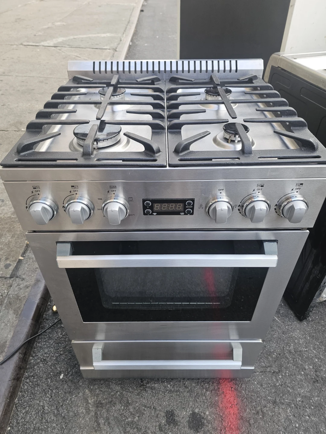 Haier 24in Stainless Steel 4-Burner Gas Range and Oven