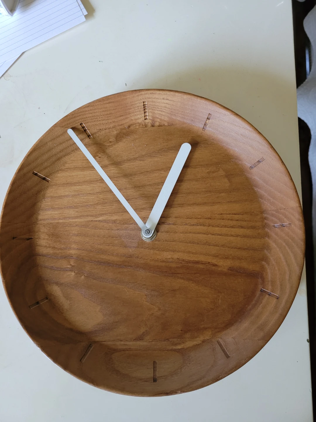 CB2 Round Wooden Wall Clock - photo 2