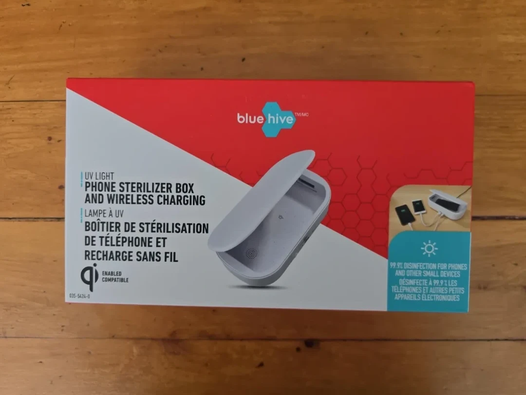 Blue Hive UV Light Phone Sterilizer Box and Wireless Charger