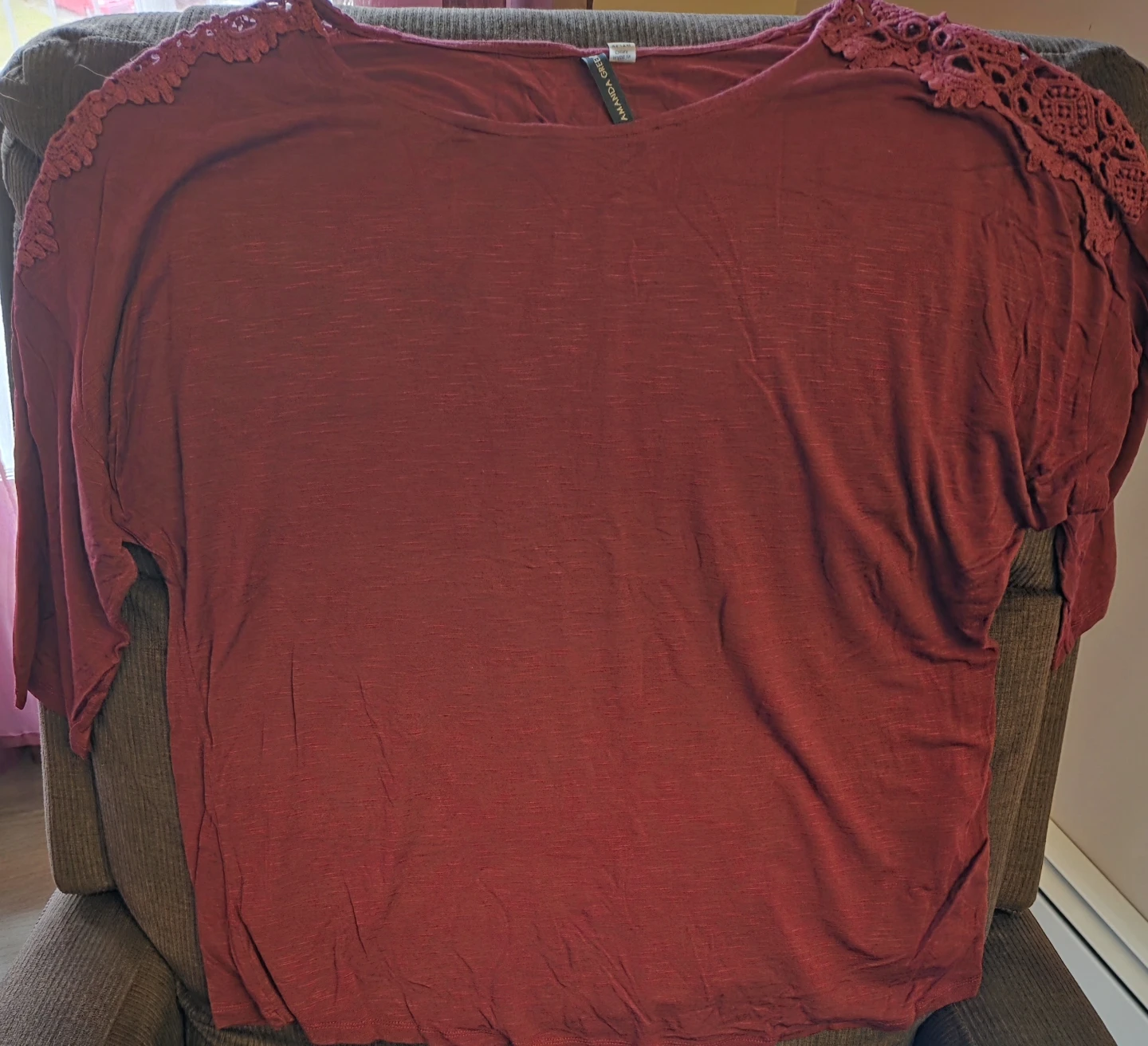 Amanda Grace Lace Shoulder Top