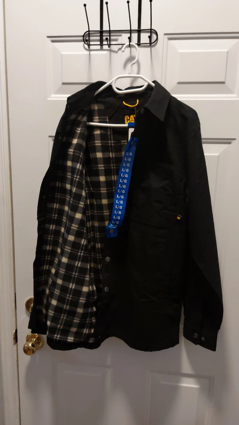CAT Lined Work Shirt Jacket - Black - Large - photo 3