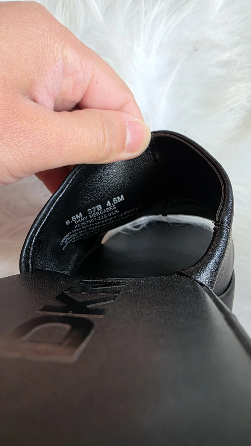 DKNY Black Platform Slide Sandals - photo 2