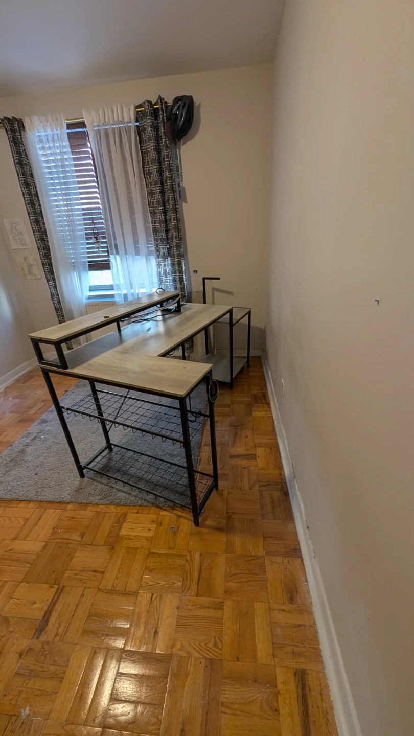 L-Shaped Computer Desk with Shelving