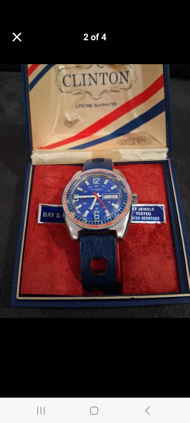 Vintage 1960s Clinton worldtimer watch