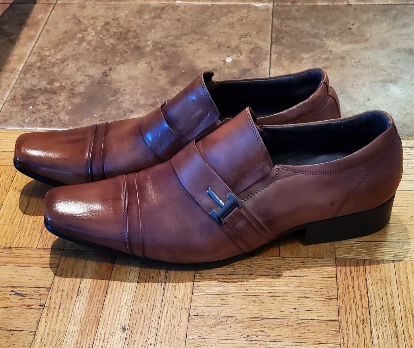 Men's Steve Madden Leather Shoes Size  10 - photo 2
