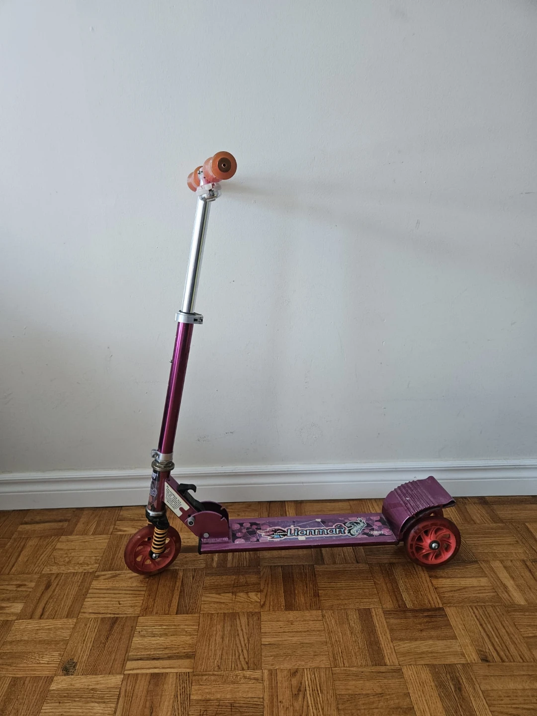 Purple 3-Wheel Kids Scooter