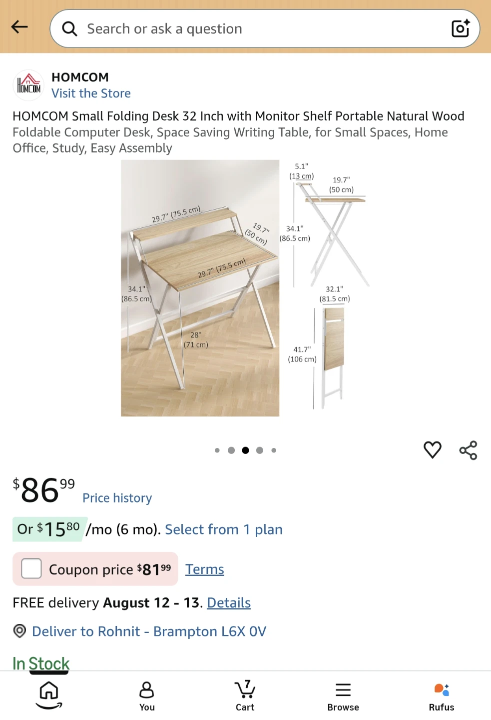 Folding Desk with Shelve used like new - photo 2