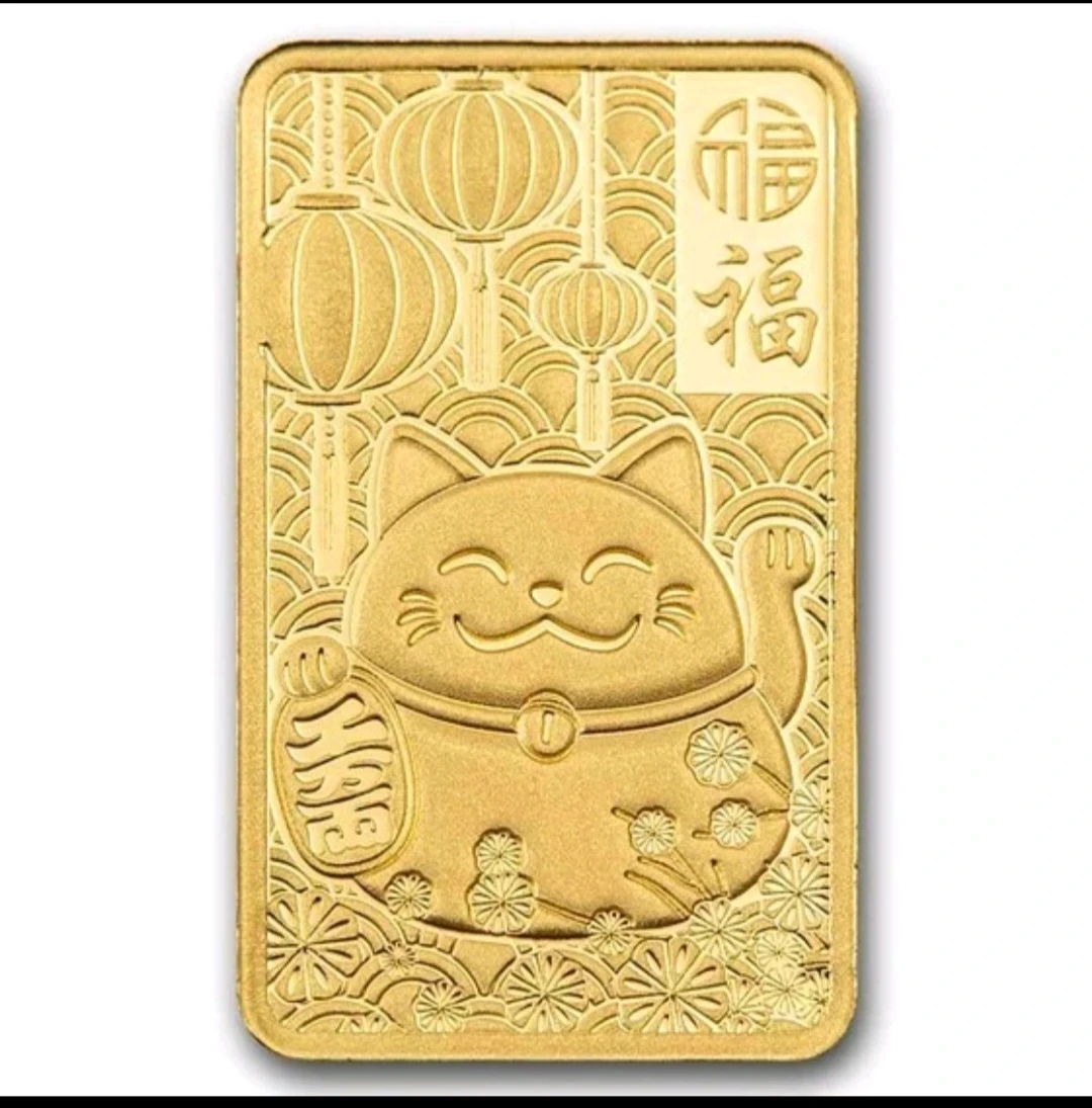 PAMP Suisse 2.5g Gold Bar - Good luck Cat