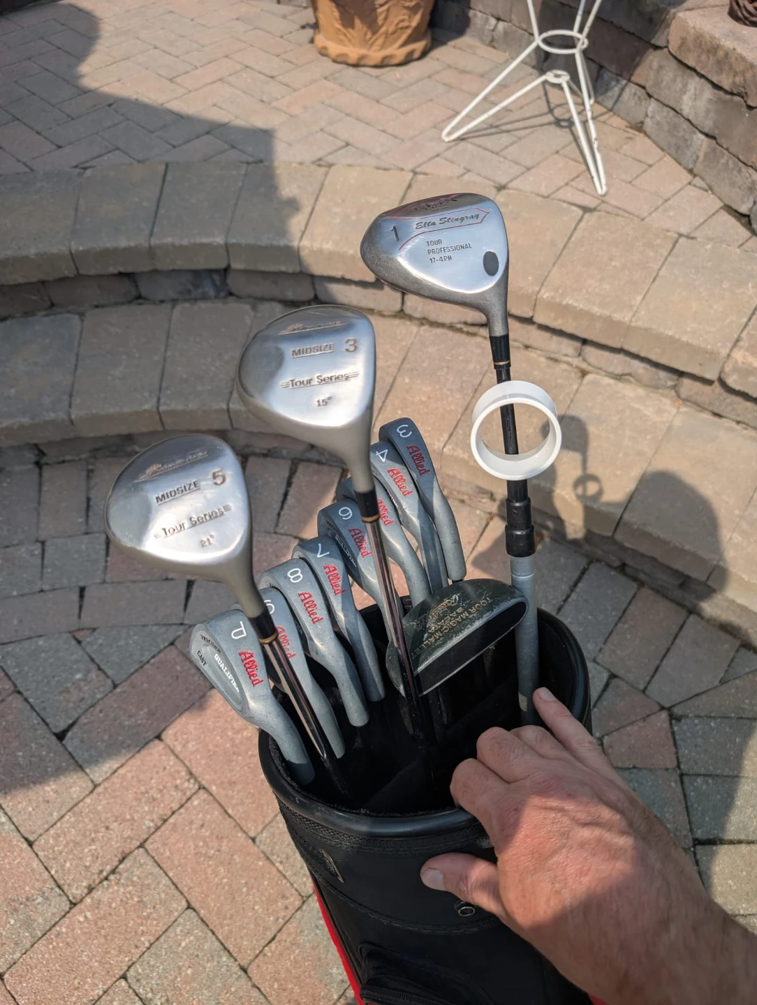 Men's Golf Clubs, irons, drivers and bag - right handed - photo 2