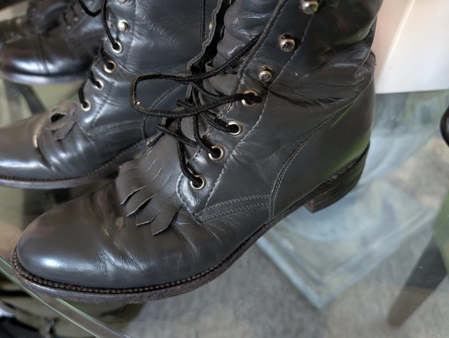Justin leather Boots  7.5"