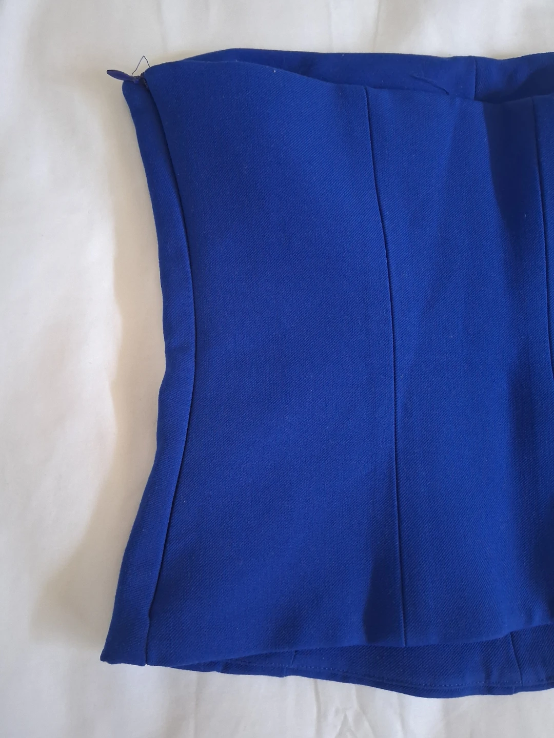ZARA Royal Blue Strapless Top - photo 5