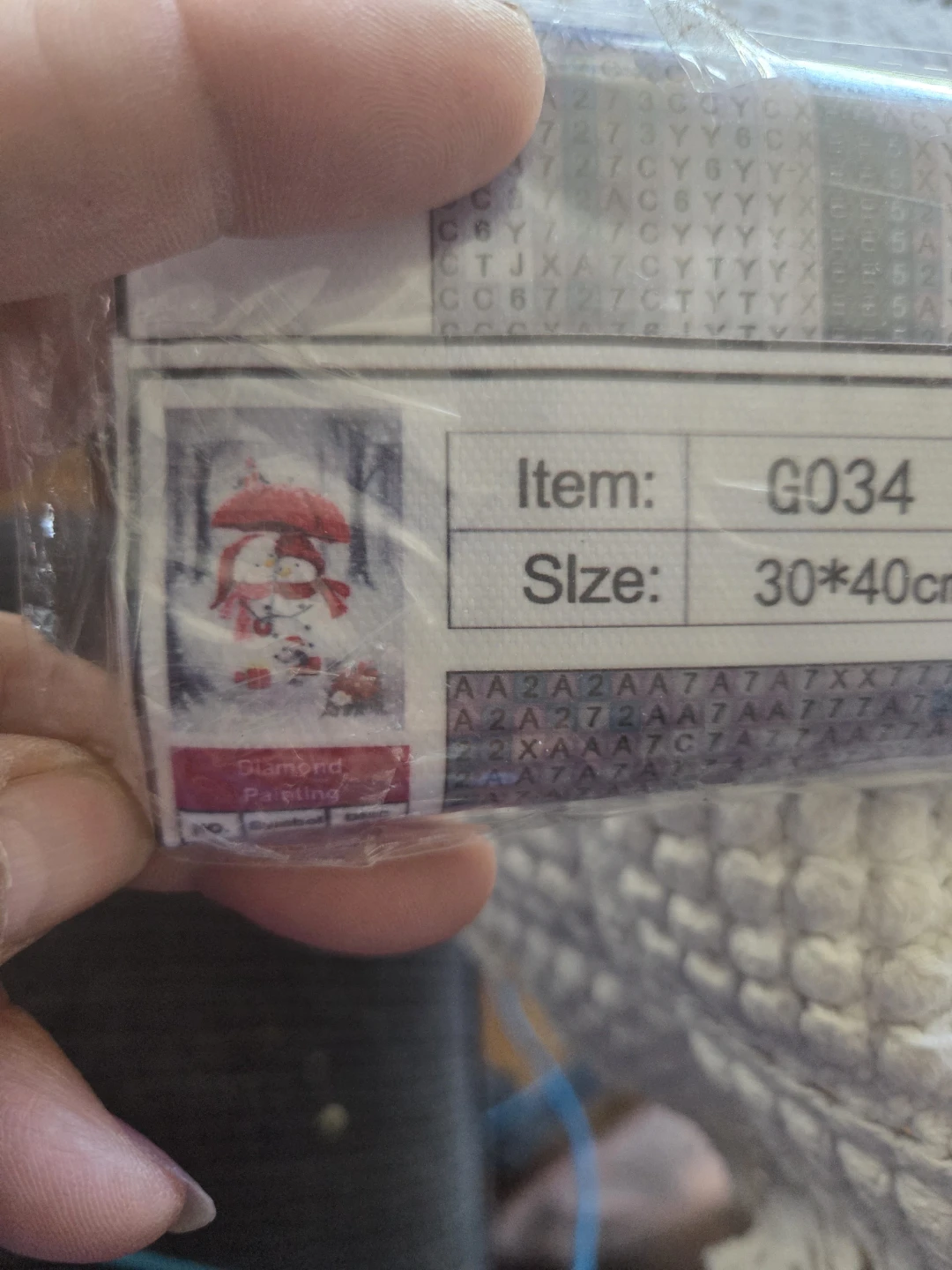 Diamond Painting Kit - Snowmen - 30x40cm