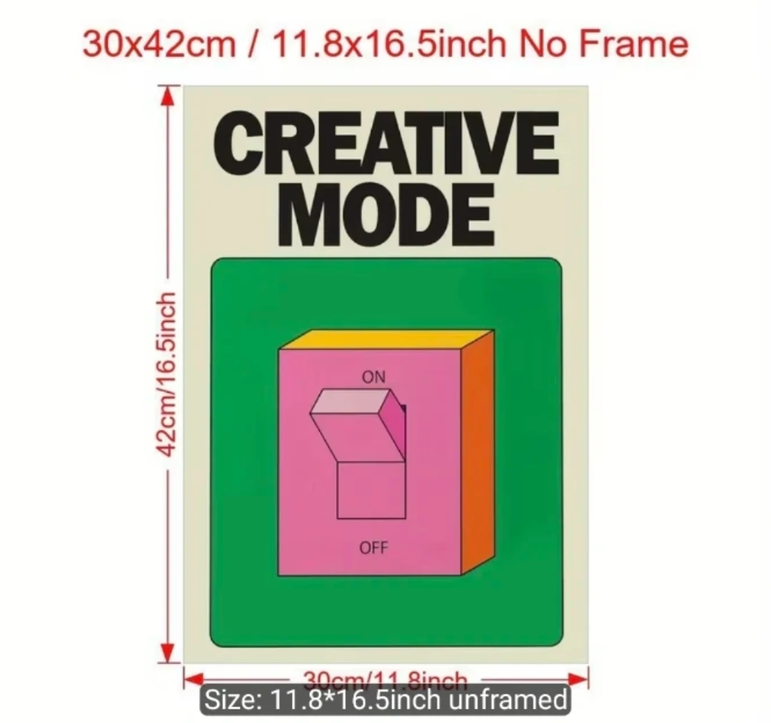 Creative Mode Art Print 11.8x16.5 Inch Unframed