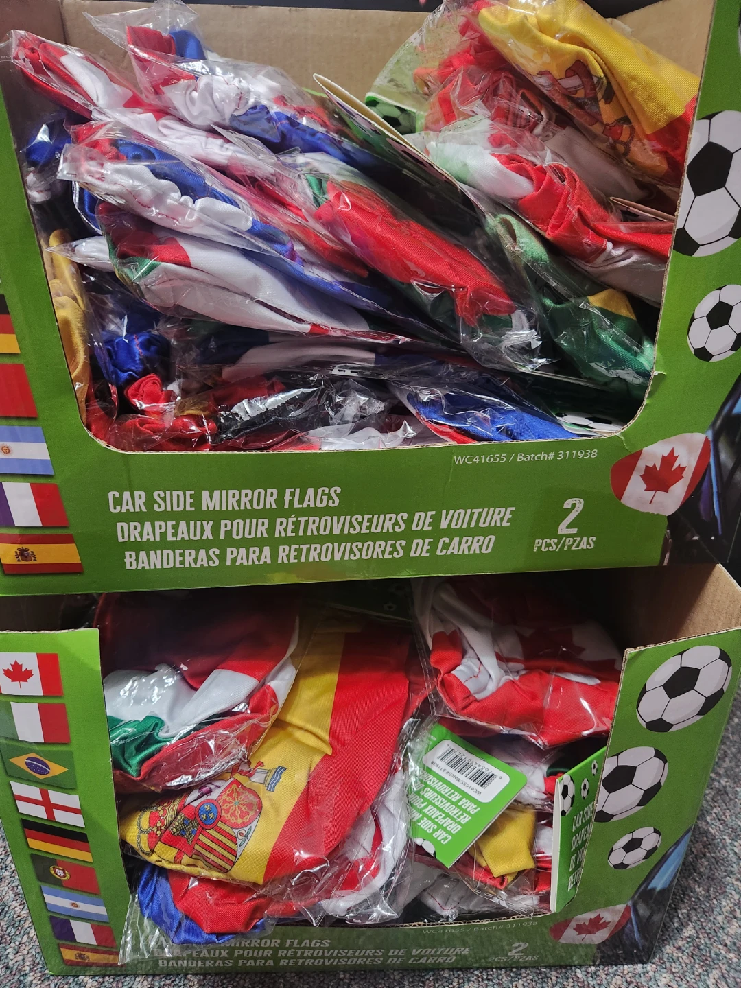 Car Side Mirror Flags - Pack of 2= 1 Set