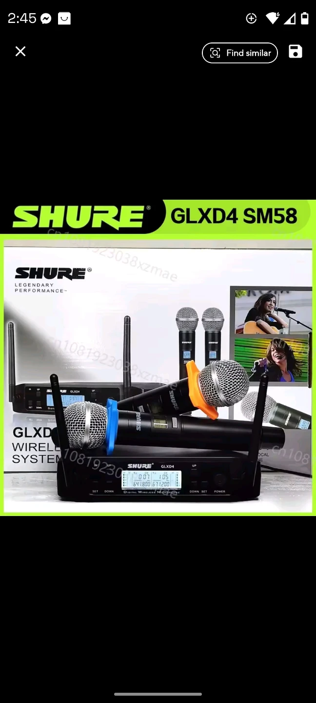 Shure GLXD4 SM58 Wireless Microphone System
