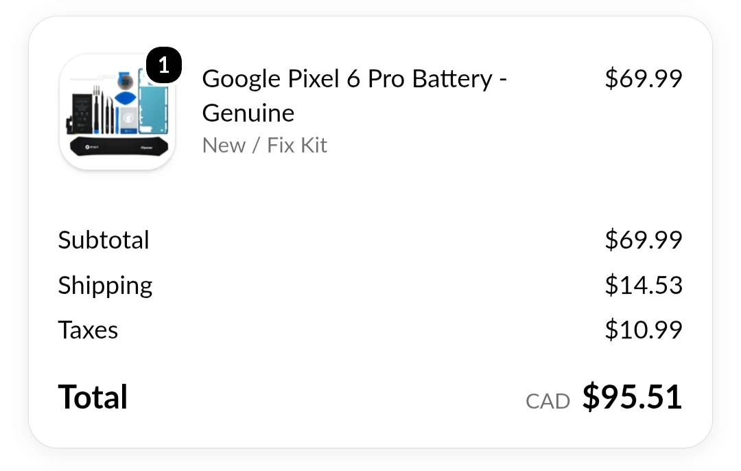 Ifixit Google Pixel 6 Pro Replacement Battery, Tools - photo 4