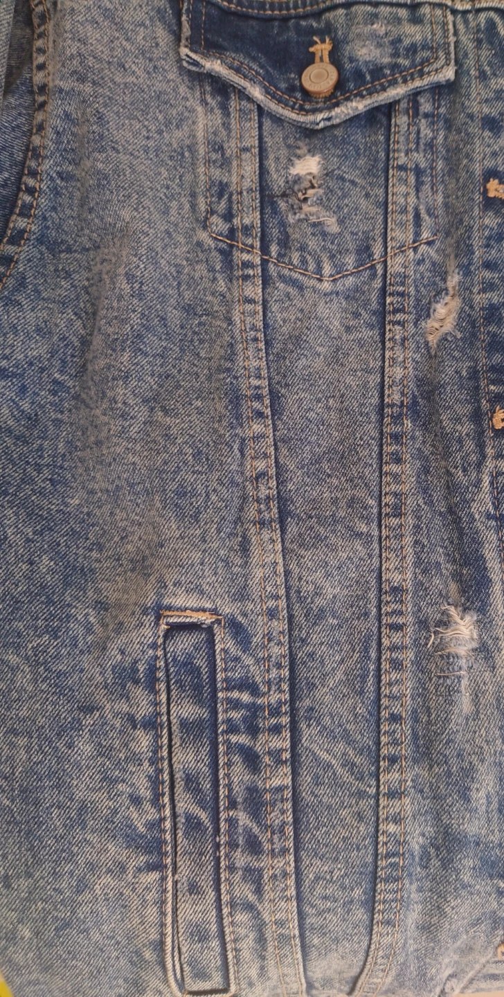 ZARA Distressed Long Jean Jacket - photo 5