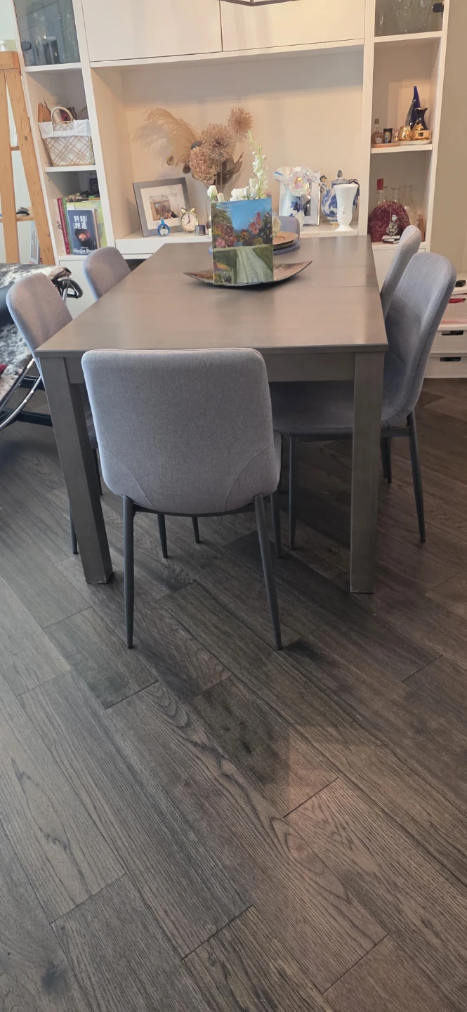 Grey Dining Table and Chairs Set - photo 5
