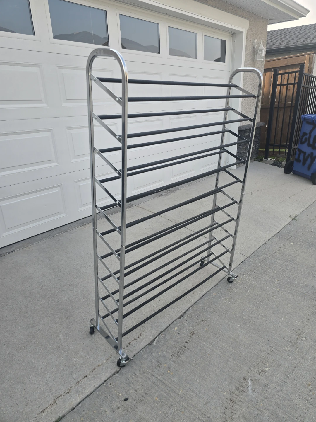 10-Tier Shoe Rack with Wheels - photo 5