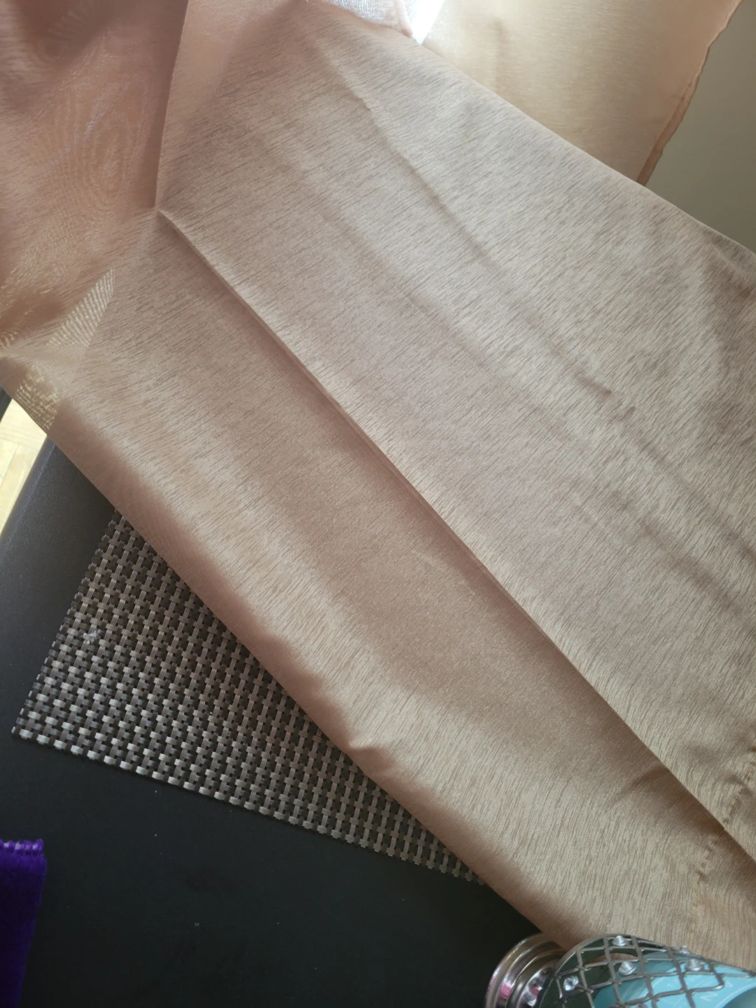2 Semi Sheer Curtain Panels- Gold - photo 5