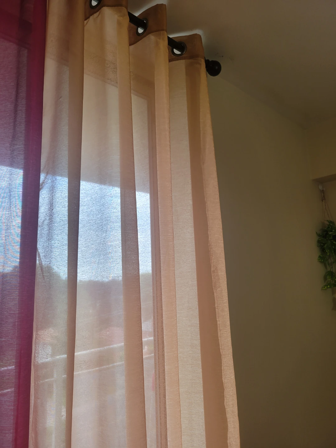 2 Semi Sheer Curtain Panels- Gold - photo 2