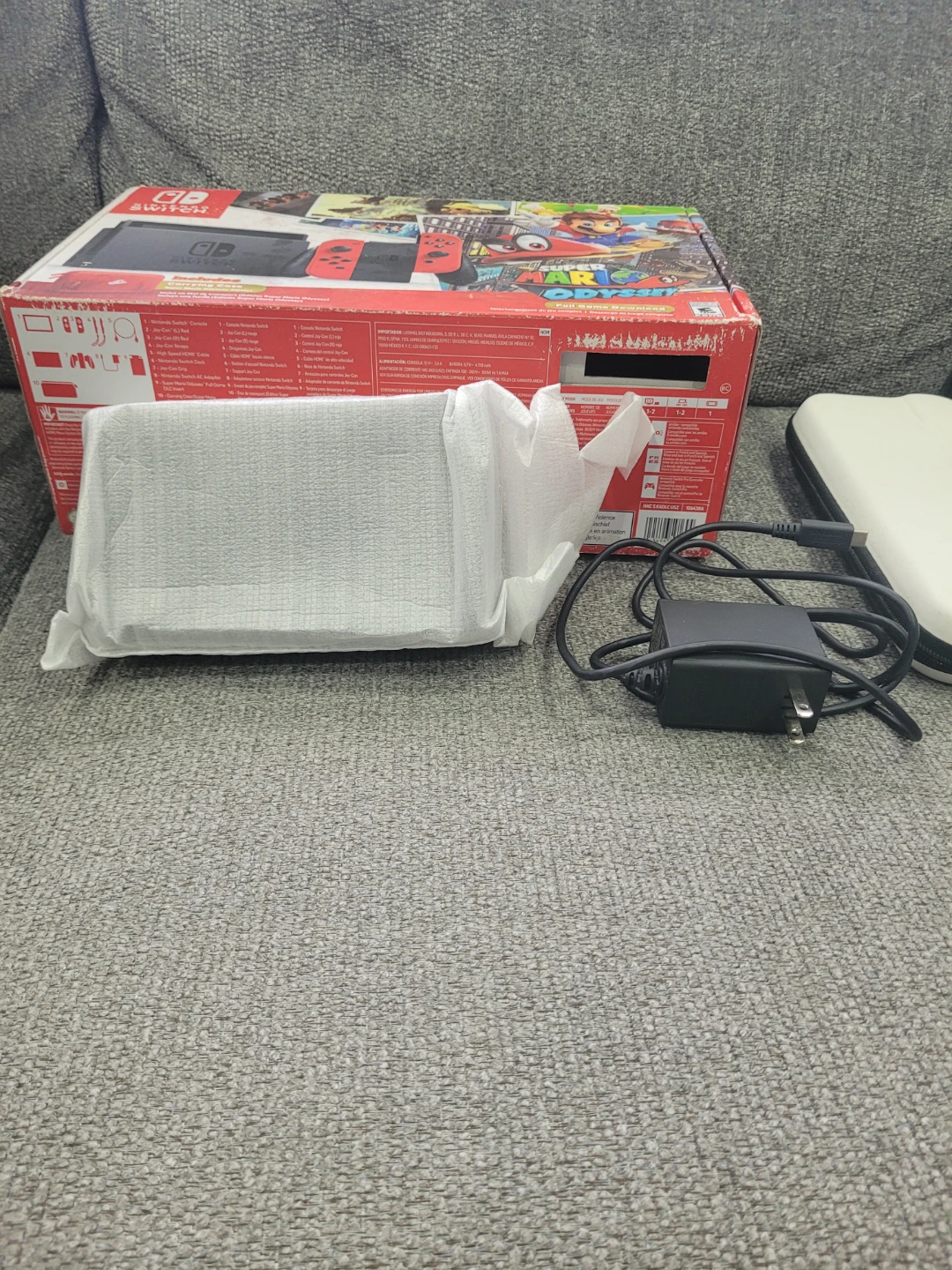 Nintendo Switch Mario Odyssey Edition Box + Dock, Charger & Case - photo 2
