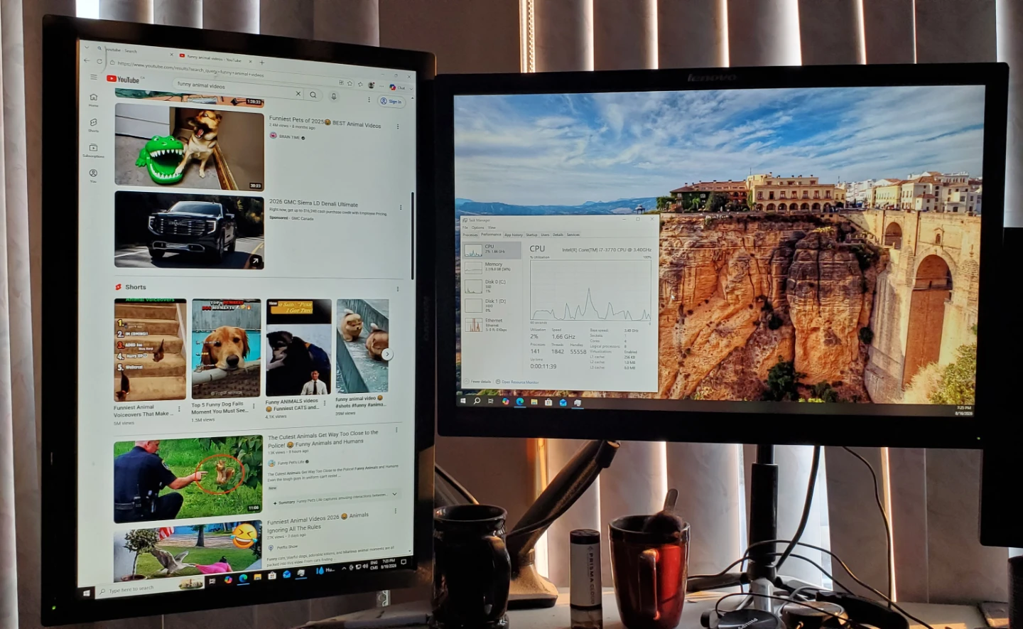 Dell Desktop Computer and monitors