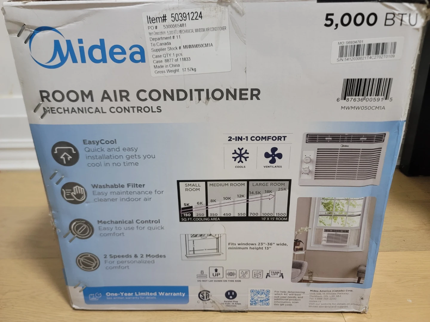 Midea Room Air Conditioner - 5,000 BTU - photo 3