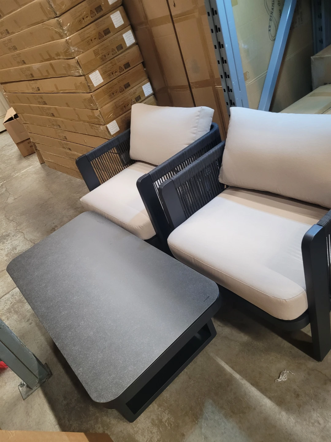 Aluminum Outdoor Patio Set with Coffee Table
