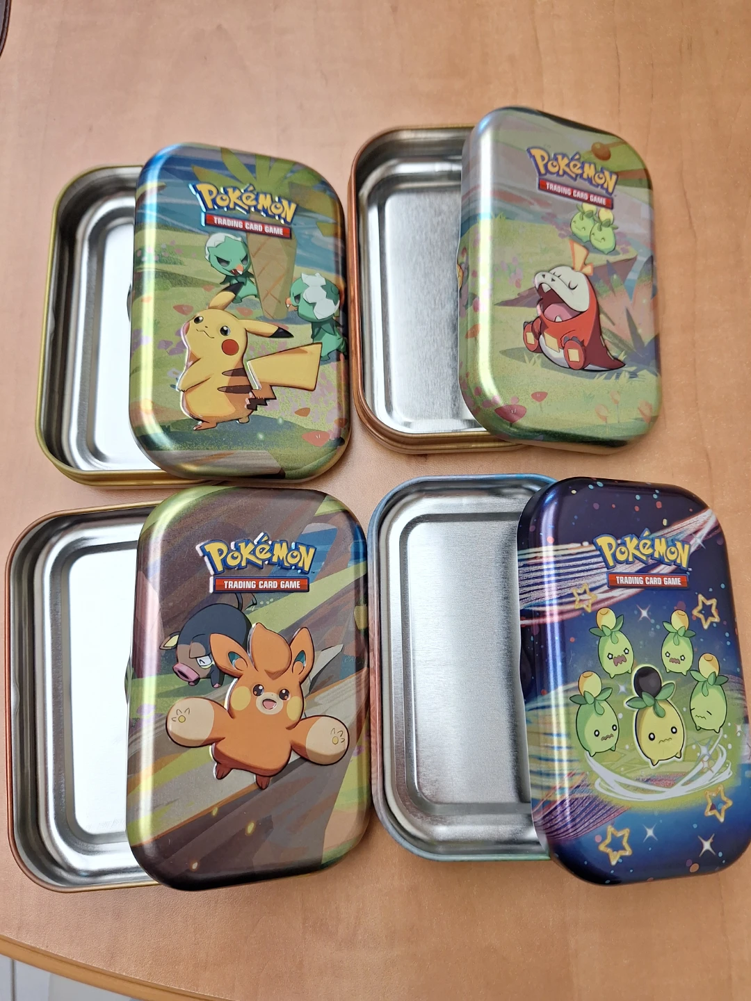 Empty  Pokemon Trading Card Tins (set of 4 tins) - photo 3