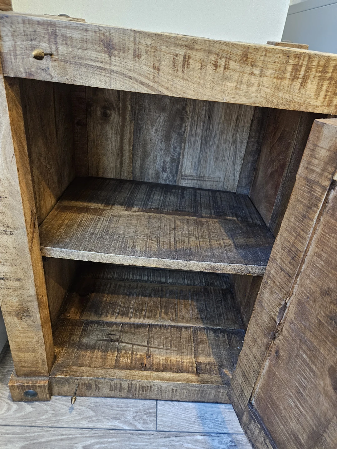 Vintage Industrial Wooden Storage Cabinet - photo 2