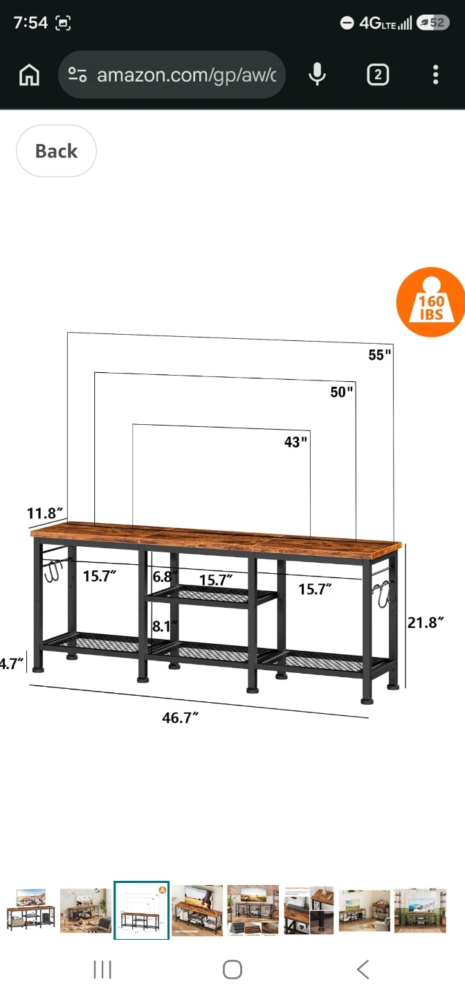 Rustic TV Stand with Shelves - photo 3