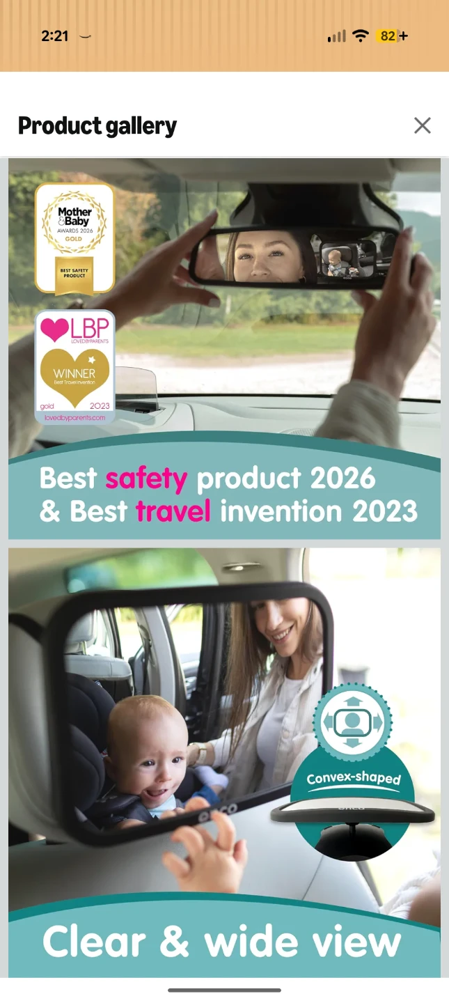 Onco Baby Car Mirror for Rear Facing Seats - photo 3