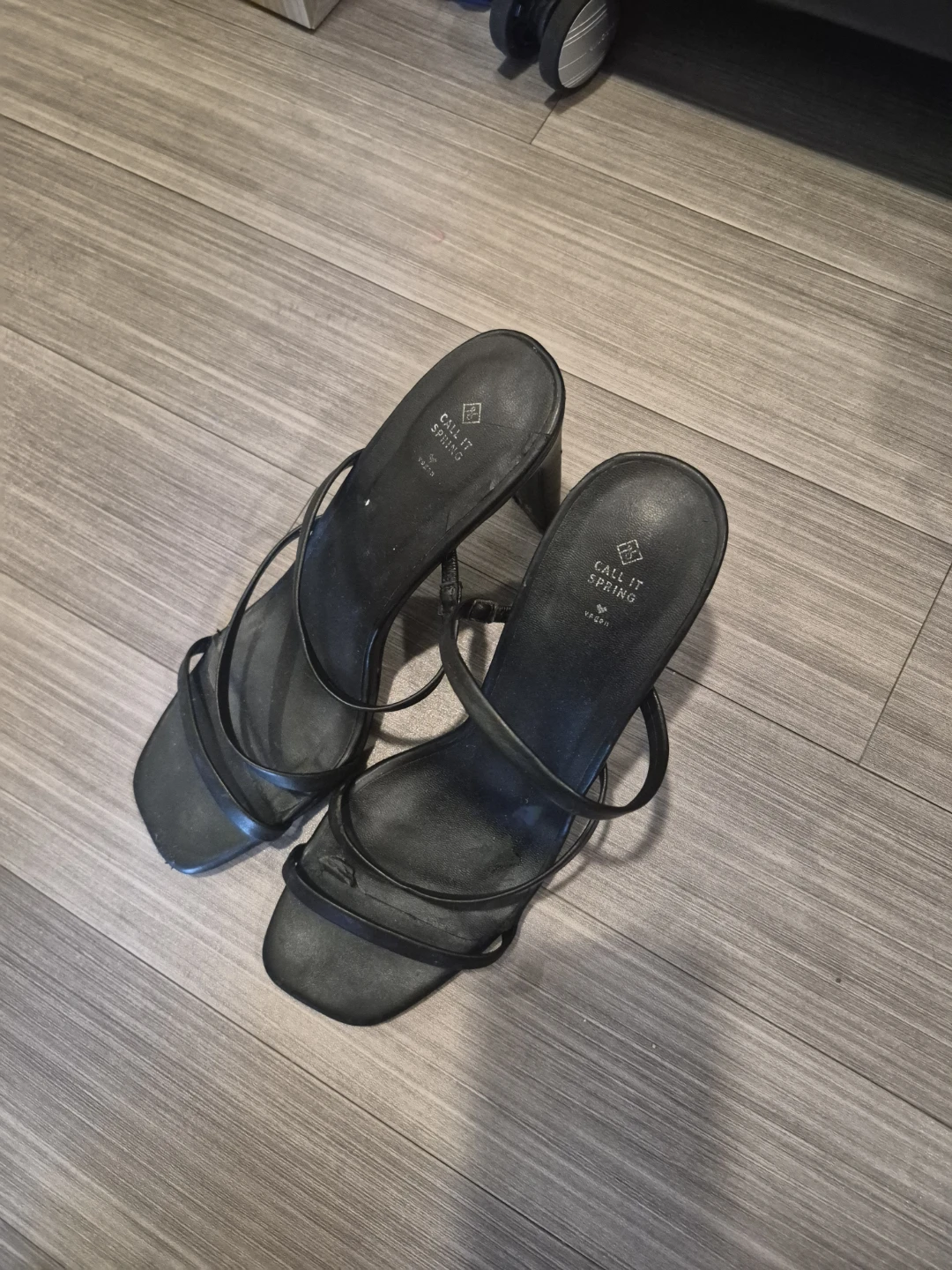 Call It Spring Black Strappy Heels