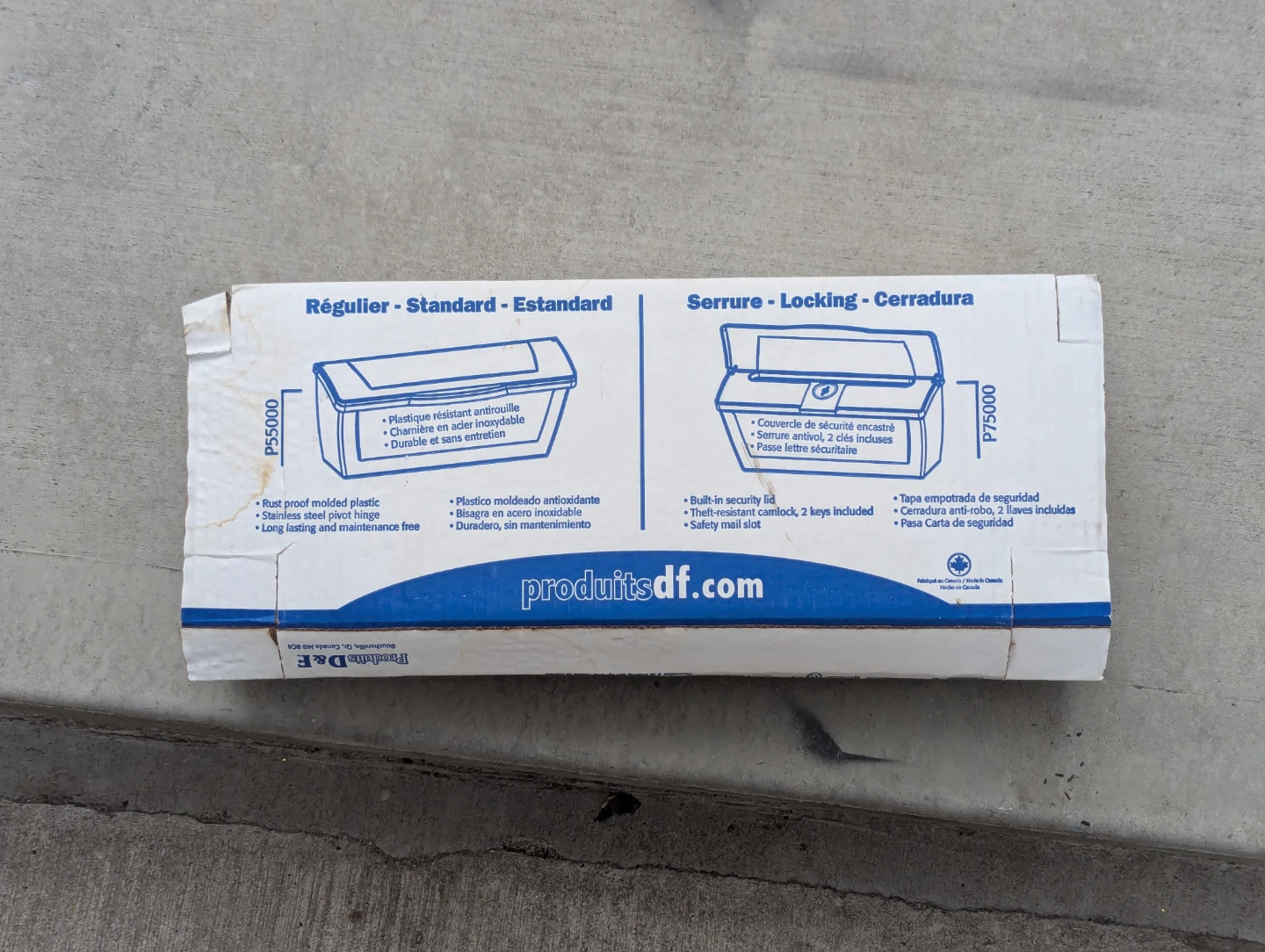 Pro-DF White Plastic Mailbox w/Wall Mount BNWT - photo 2