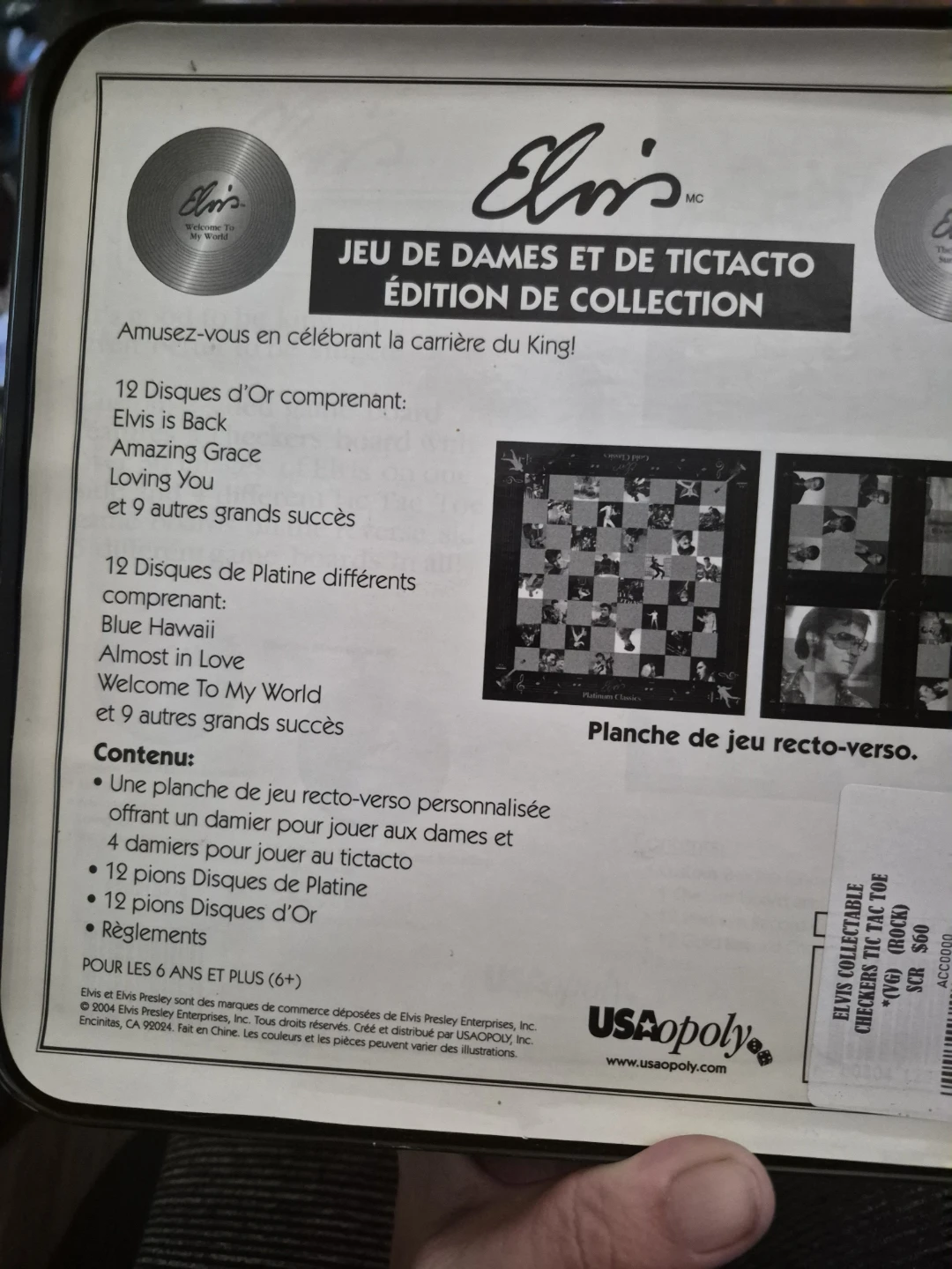 Elvis Presley Collector's Edition Checkers & Tic Tac Toe Game - photo 4