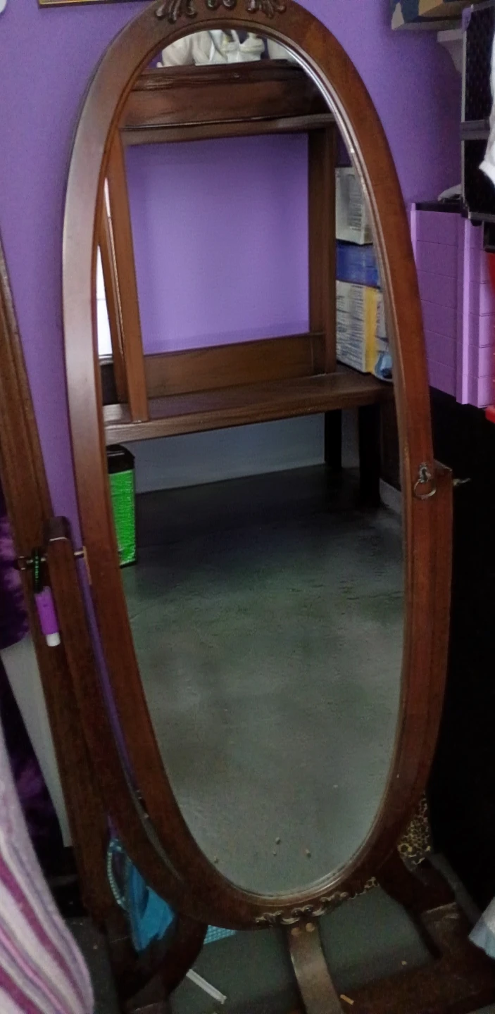 Oval Jewelry Armoire Mirror