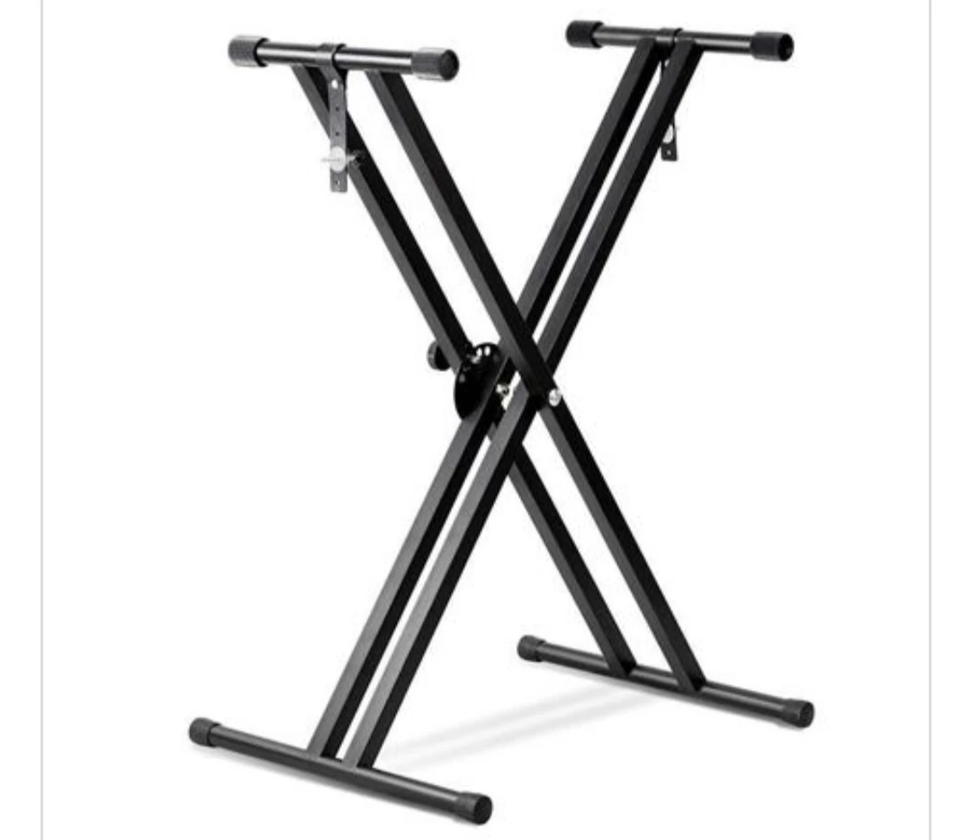 Adjustable X-Style Keyboard Stand and Stool Set - photo 2