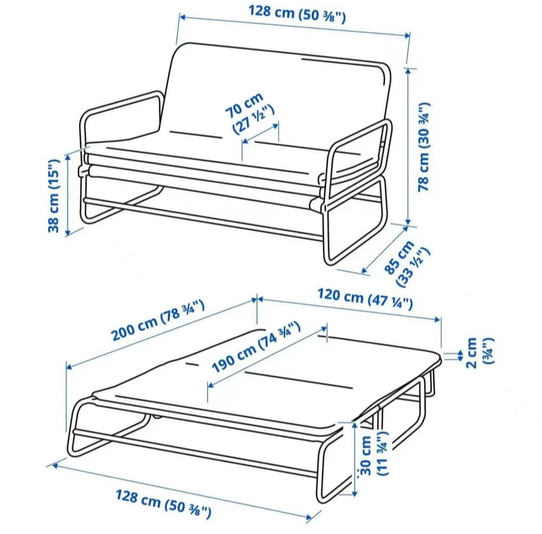 IKEA Two-Seat Sofa-Bed - photo 4