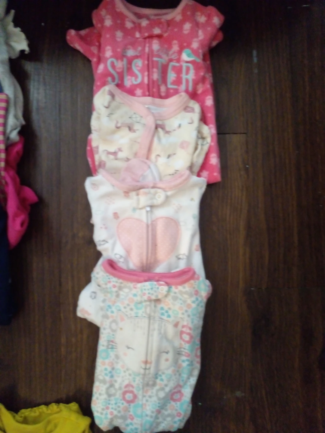 Baby Girl Sleepers - Lot of 4